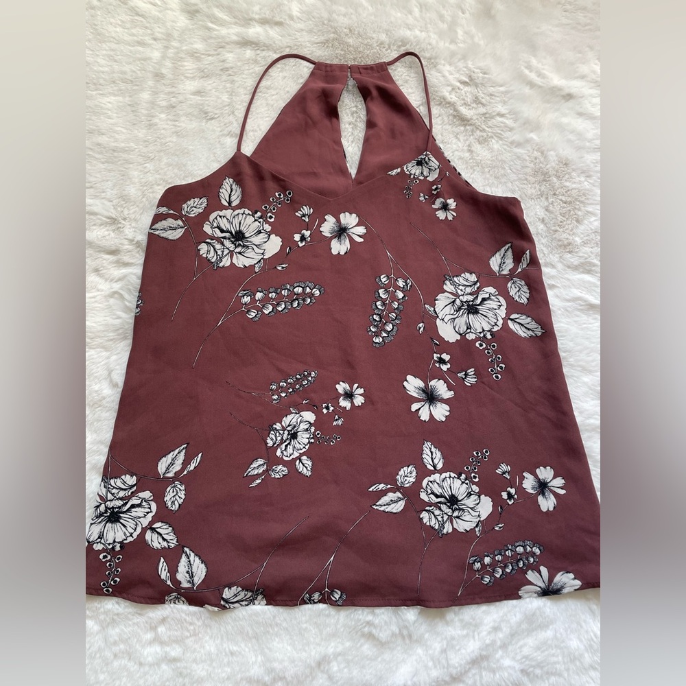 Express Mauve Floral Reversible Tank Top